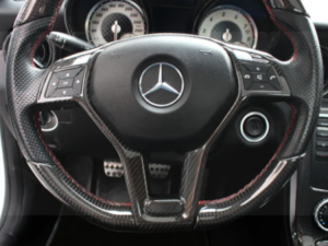 Mercedes Benz SLK Steering Wheel Trim - Carbon Fiber - Lower Cover - R172
